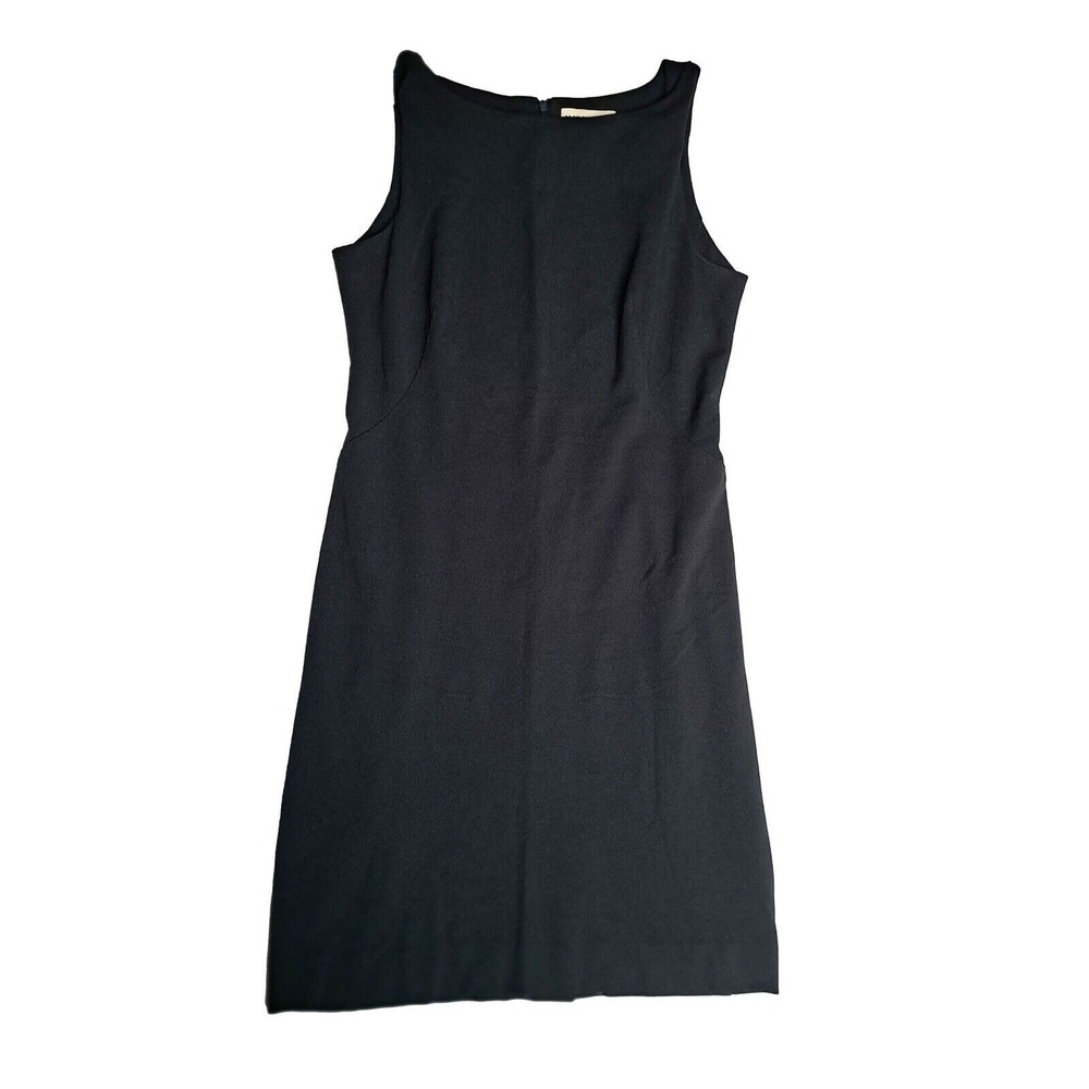 MM Lafleur Dress‎ Womens 12 Sleeveless Charcoal Gray Midi Career Office Cocktail